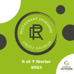 logo avec un e et un r pour présenter le restaurant du Campus de la Gastronomie